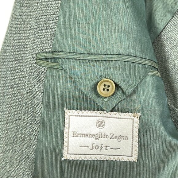 Ermenegildo Zegna Soft Wool/Silk Blend Loose Knit Unstructured Blazer Men's 42 - Picture 8 of 14